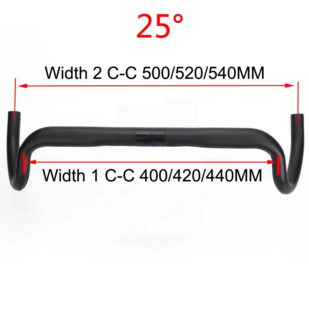 No Logo New Carbon Gravel Handlebar Big Flare Bar Cycle Cross Road Bike Handlebars 400/420/440mm Carbon Fiber