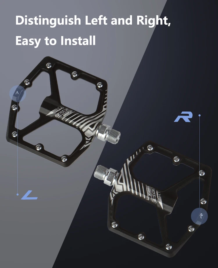 ENLEE MTB Bicycle Pedal Aluminum Alloy Wide Flat XC DH Bicycle Pedal Ultra Light Bicycle Pedal BMX Parts