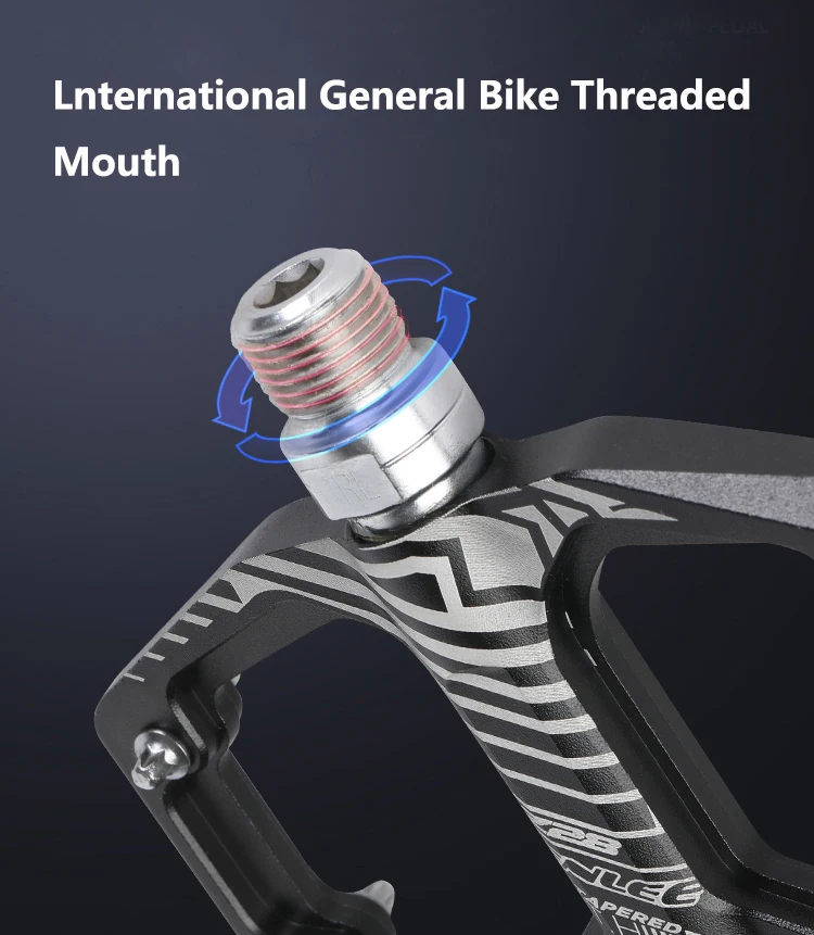ENLEE MTB Bicycle Pedal Aluminum Alloy Wide Flat XC DH Bicycle Pedal Ultra Light Bicycle Pedal BMX Parts