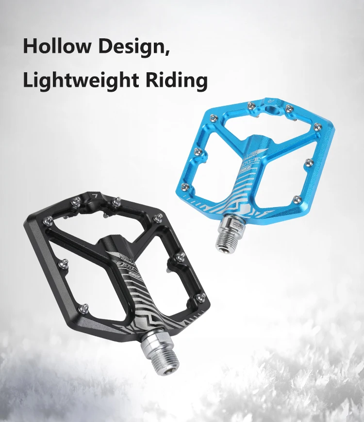 ENLEE MTB Bicycle Pedal Aluminum Alloy Wide Flat XC DH Bicycle Pedal Ultra Light Bicycle Pedal BMX Parts