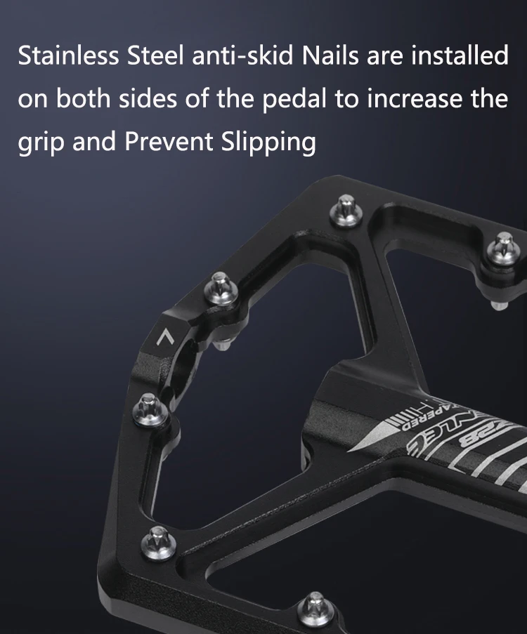 ENLEE MTB Bicycle Pedal Aluminum Alloy Wide Flat XC DH Bicycle Pedal Ultra Light Bicycle Pedal BMX Parts