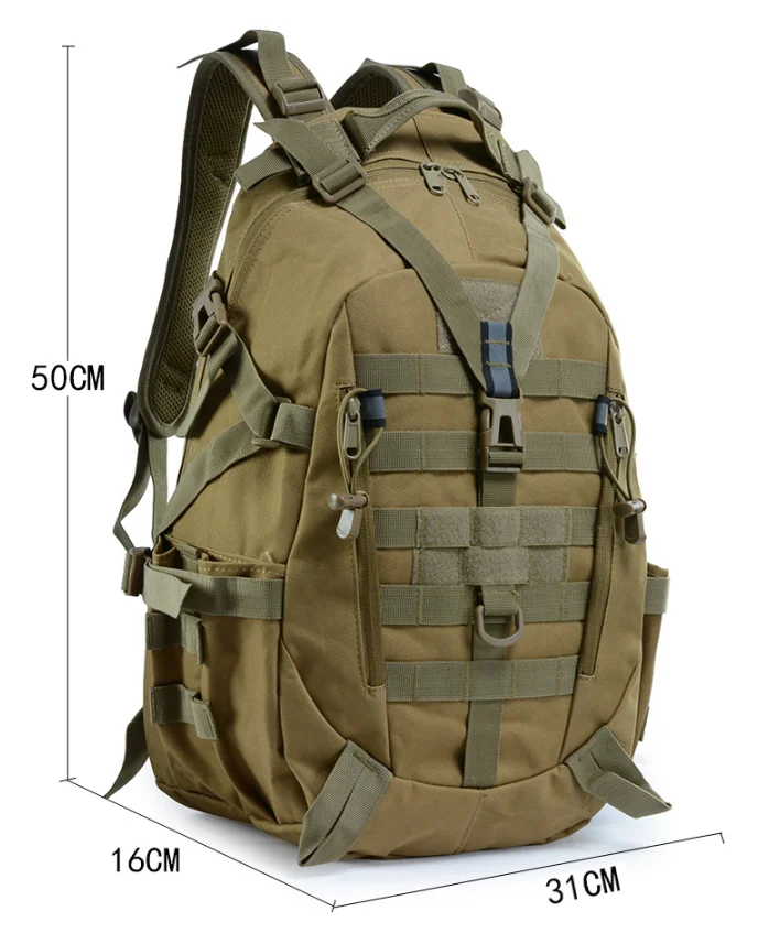 Tactical Reflective Backpack Outdoor Molle Camouflage Rucksack Assault Bag Hiking Camping Hunting Travel Riding Knapsack