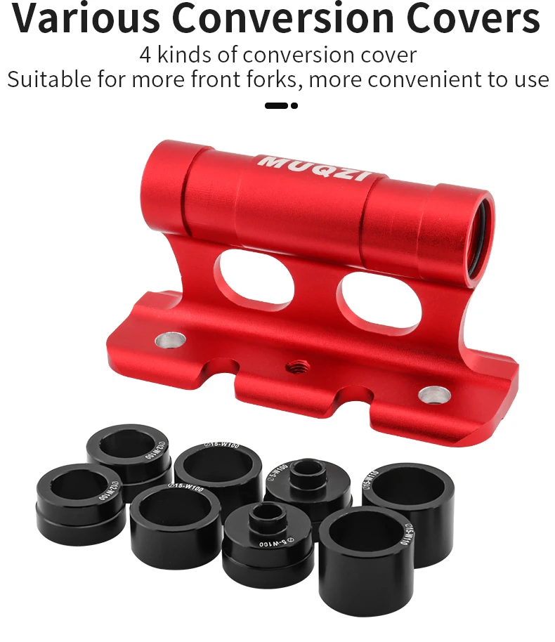 MUQZI Bike Fork Mount Rack Car Roof Rack Car Carrier Bracket MTB Road Folding Bicycle Quick Release Thru Axle Mount Adapter