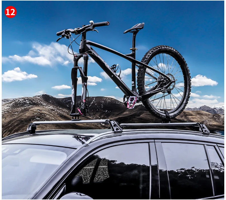 MUQZI Bike Fork Mount Rack Car Roof Rack Car Carrier Bracket MTB Road Folding Bicycle Quick Release Thru Axle Mount Adapter