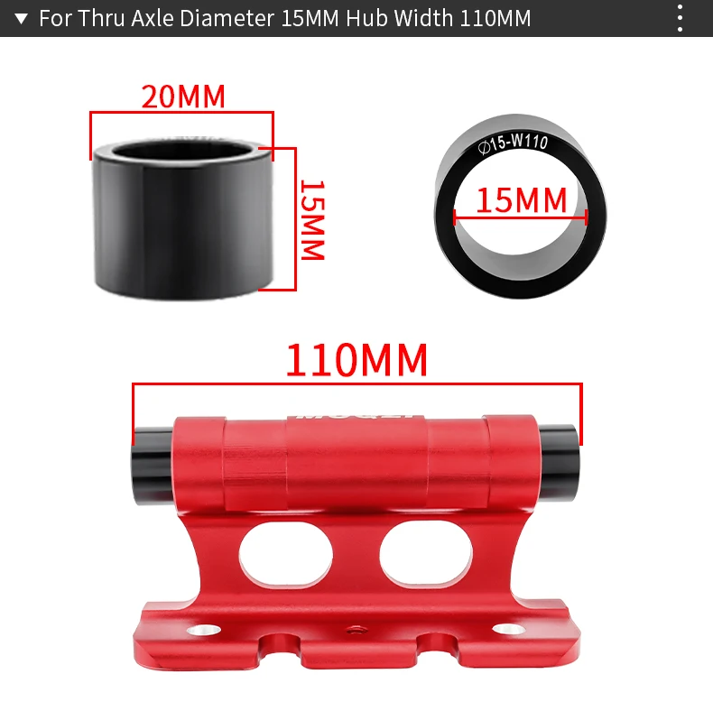 MUQZI Bike Fork Mount Rack Car Roof Rack Car Carrier Bracket MTB Road Folding Bicycle Quick Release Thru Axle Mount Adapter