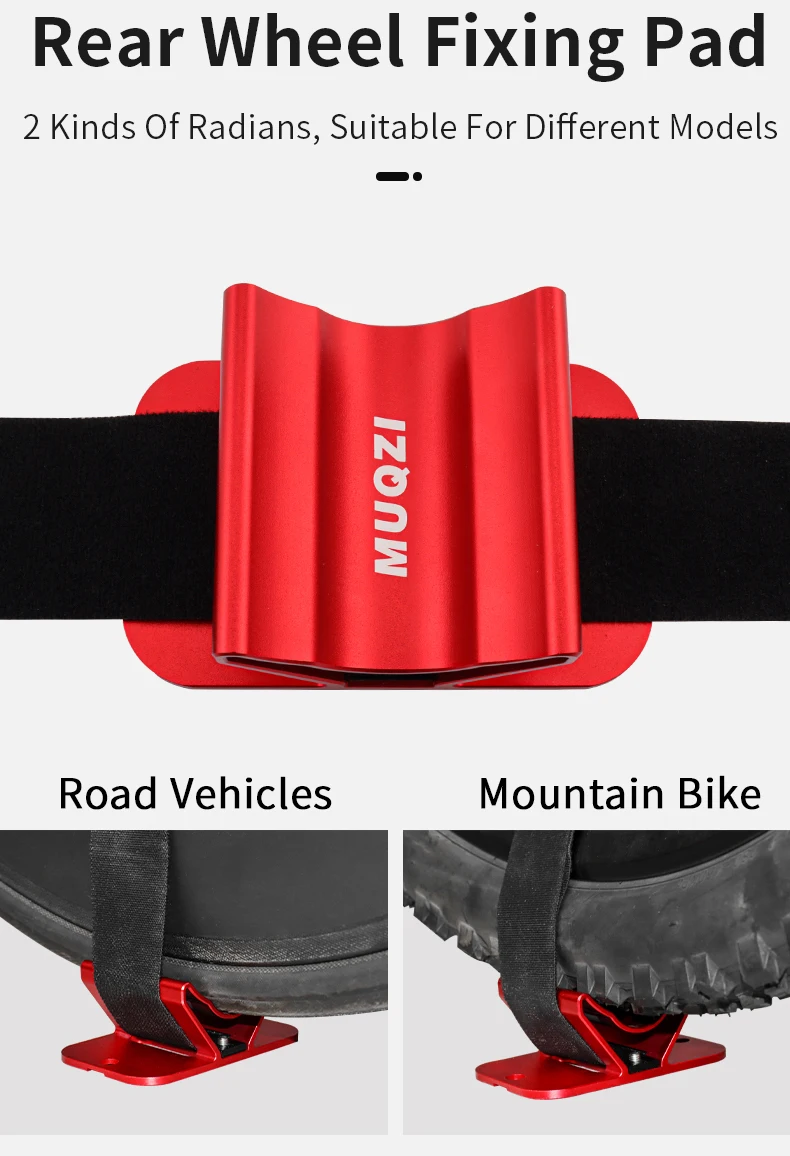 MUQZI Bike Fork Mount Rack Car Roof Rack Car Carrier Bracket MTB Road Folding Bicycle Quick Release Thru Axle Mount Adapter