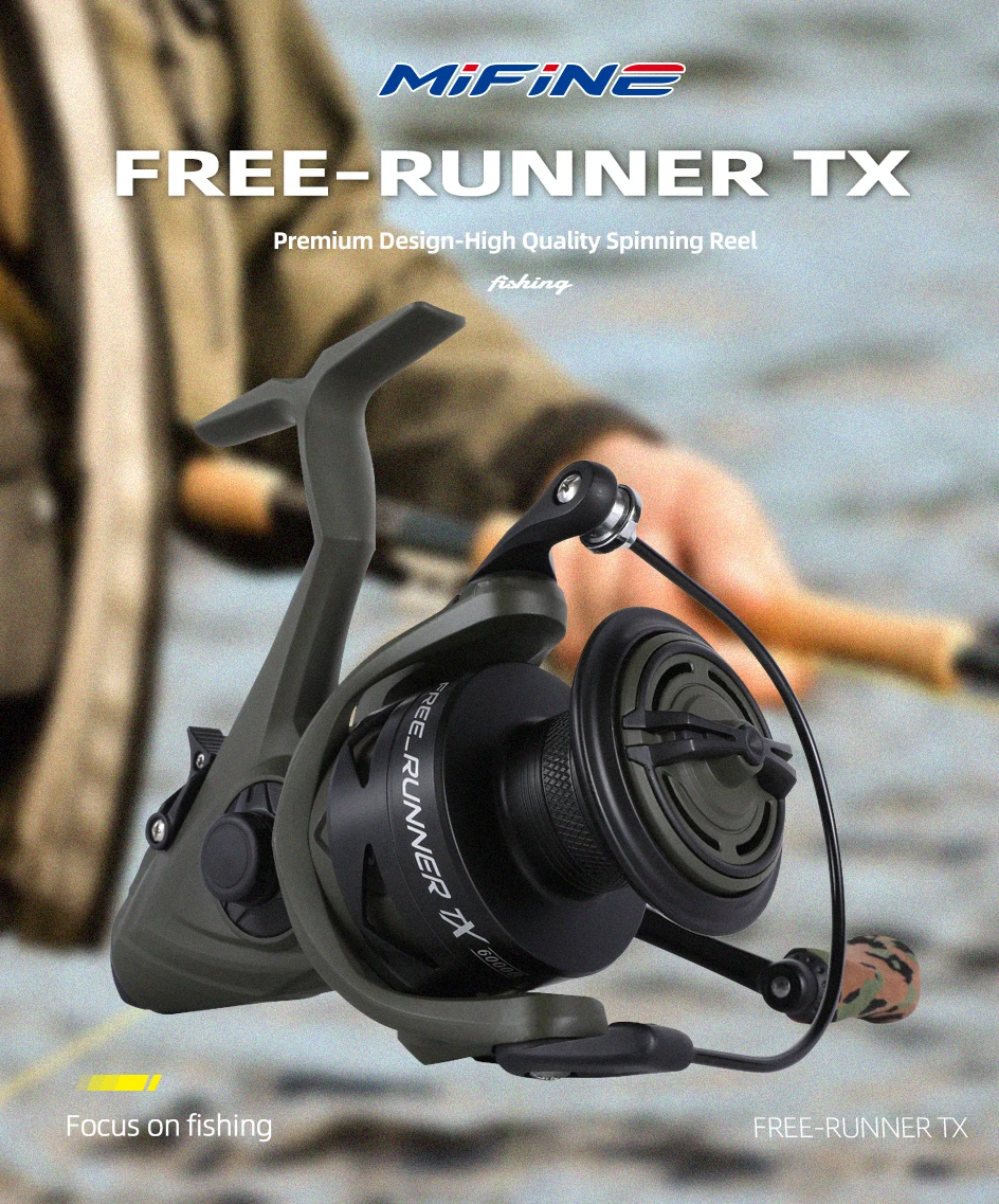 MIFINE FREE RUNNER TX Fishing Reel 5+1BB 3000-6000 Ultralight Spinning Reel 5.1:1 Spare Spool Saltwater Freshwater Carp Reel