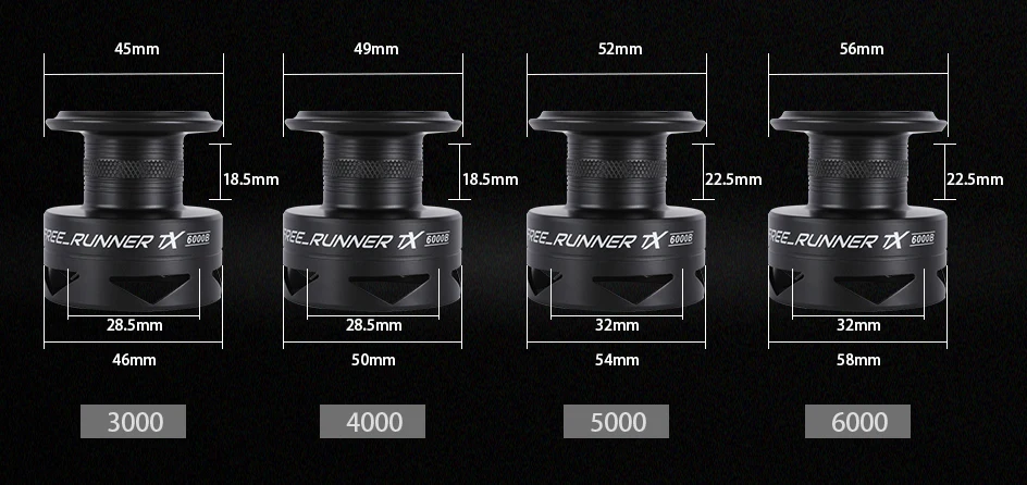 MIFINE FREE RUNNER TX Fishing Reel 5+1BB 3000-6000 Ultralight Spinning Reel 5.1:1 Spare Spool Saltwater Freshwater Carp Reel