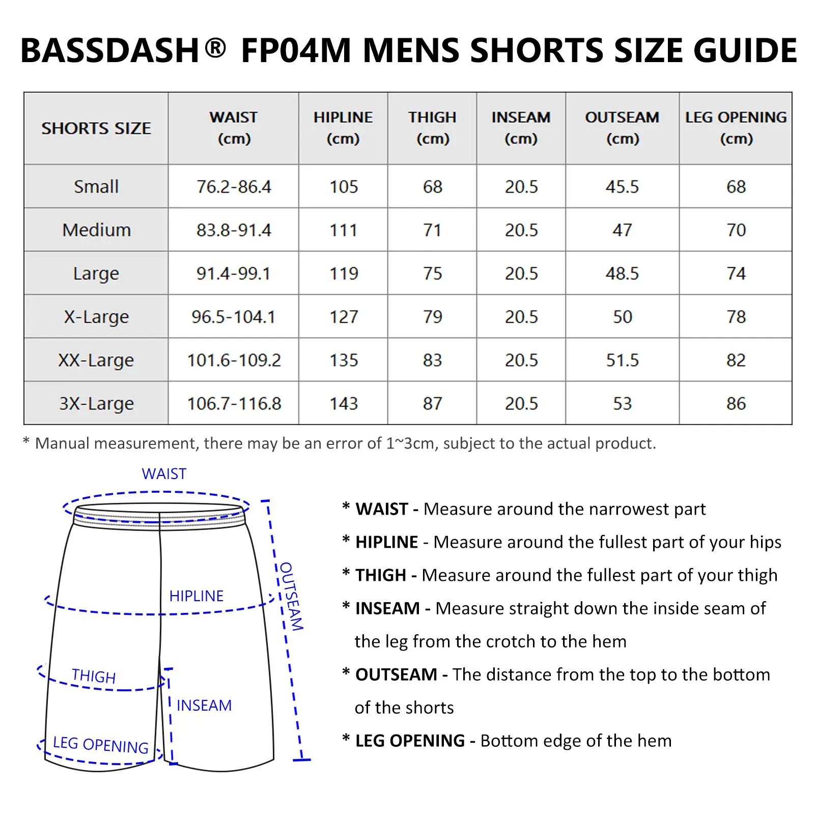 Bassdash Men's 8” Fishing Water Shorts Quick Dry UPF 50+ Lightweight Cargo Hiking Kayaking Casual Bottom