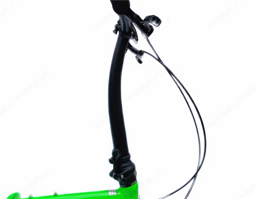 Litepro Quick Release Folding Bike Curved Stem 37cm Aluminum Alloy Left - Right Fold Stem Handlebar 25.4mm Fork 28.6mm