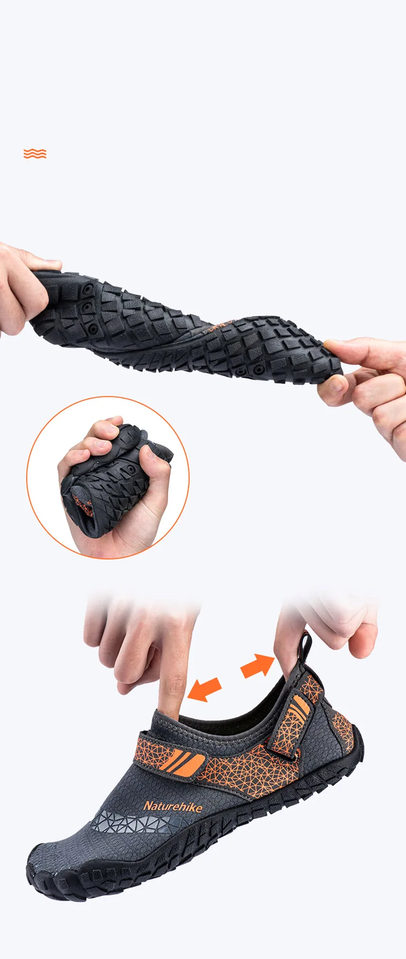 Naturehike Aqua Shoes Quick Dry Beach Shoes Water Socks Summer Barefoot Shoes Water Shoes Men Women Swimming Sea Beach Shoes