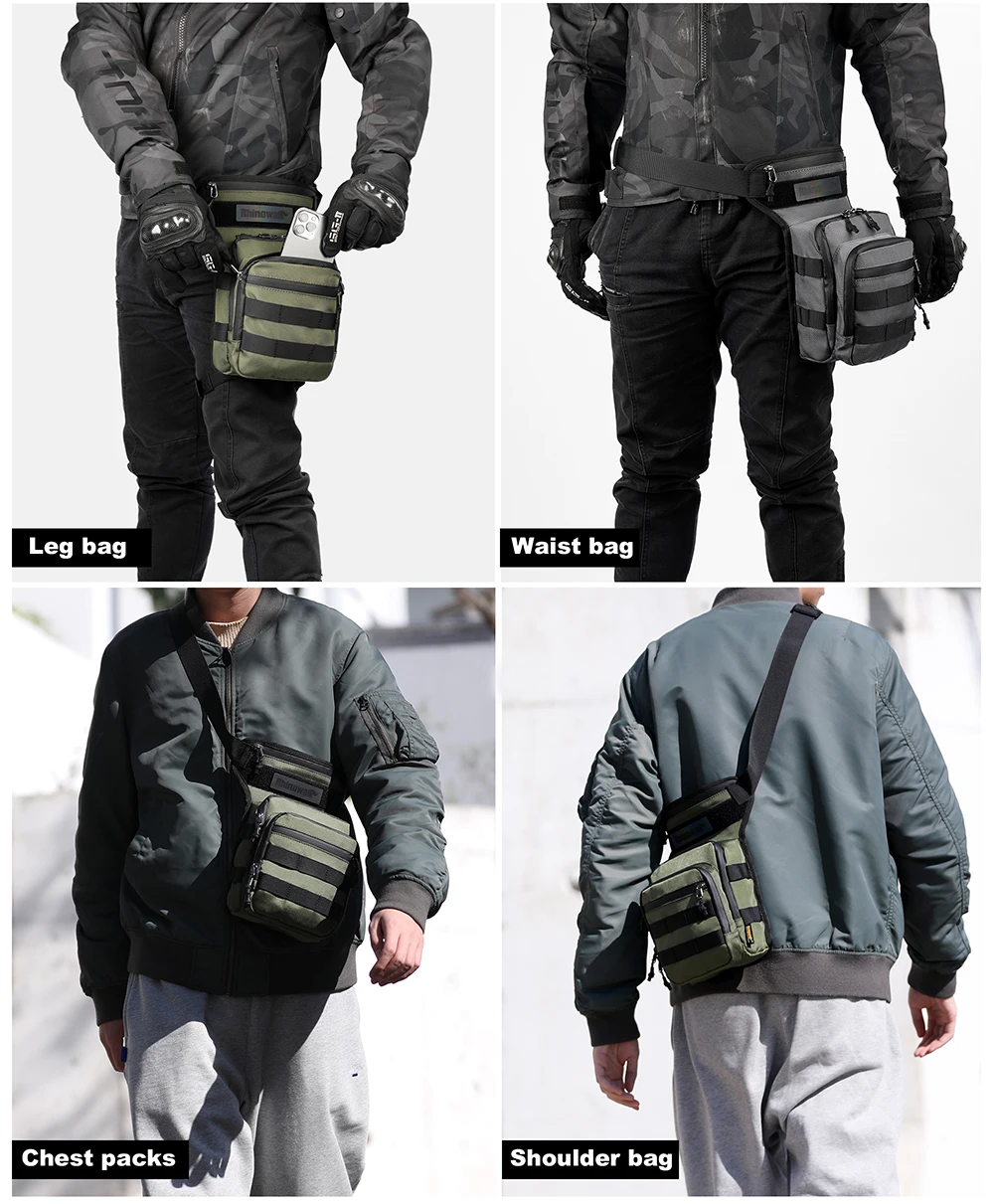 Rhinowalk Waist Leg Bag Thigh Hip BumBelt 3L LargeMessenger Bag Travel Cell/Mobile Phone Purse Fanny Pack MotorDrop Belt Pouch