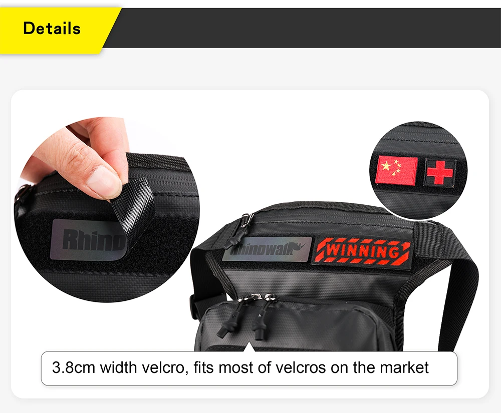 Rhinowalk Waist Leg Bag Thigh Hip BumBelt 3L LargeMessenger Bag Travel Cell/Mobile Phone Purse Fanny Pack MotorDrop Belt Pouch