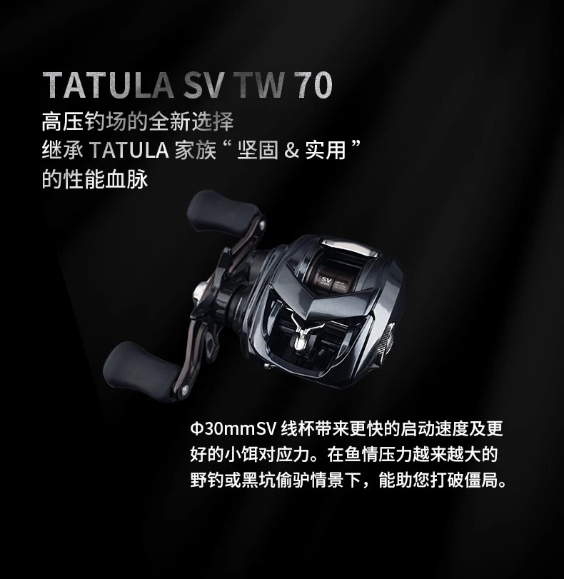 2022 NEW DAIWA TATULA TW SV 70 Baitcast Reel 7+1BB Drag 4.5KG Weight 185g Fishing Reel SV Spool