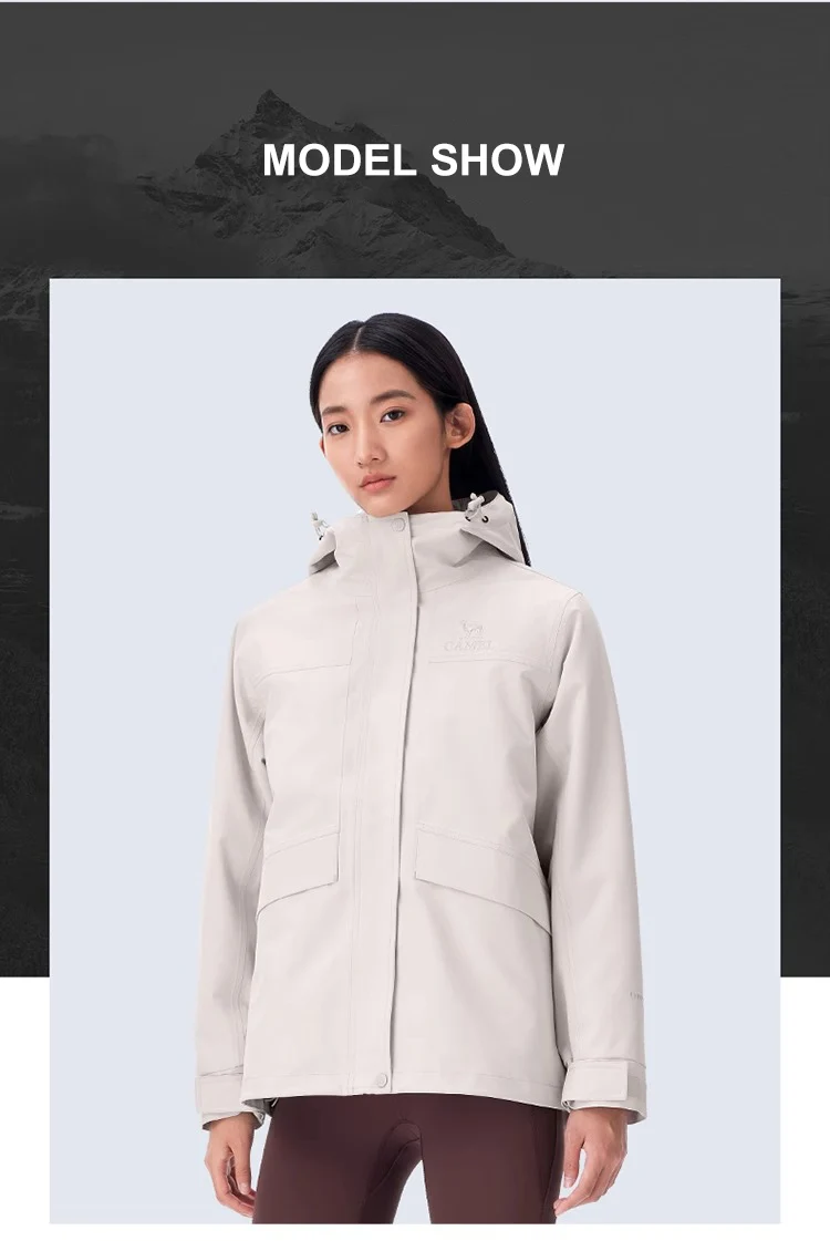 GOLDEN CAMEL Hiking Jackets for Women Men Three-in-one Windproof Waterproof Fleece Jacket Winter Mountaineering Coats Clothing