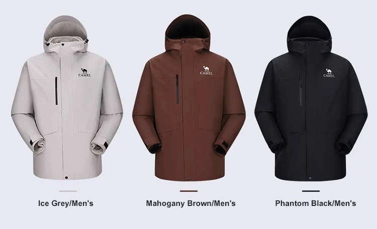 GOLDEN CAMEL Hiking Jackets for Women Men Three-in-one Windproof Waterproof Fleece Jacket Winter Mountaineering Coats Clothing