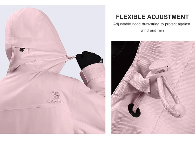 GOLDEN CAMEL Hiking Jackets for Women Men Three-in-one Windproof Waterproof Fleece Jacket Winter Mountaineering Coats Clothing