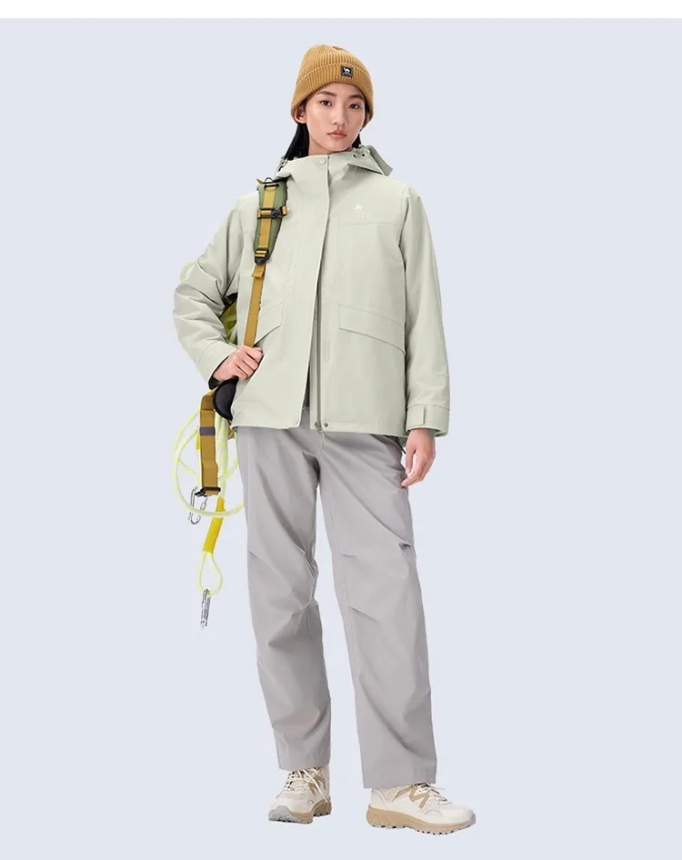 GOLDEN CAMEL Hiking Jackets for Women Men Three-in-one Windproof Waterproof Fleece Jacket Winter Mountaineering Coats Clothing