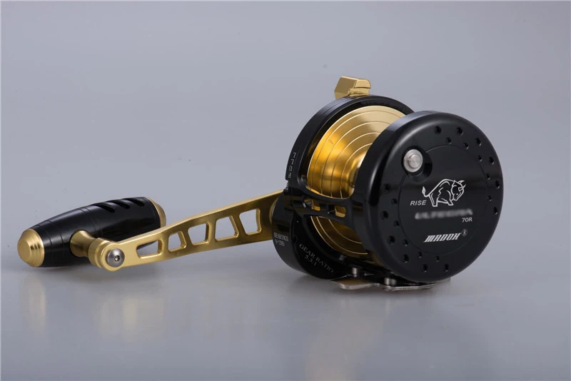 MADOX Fishing Reel 11BB Saltwater Drum Wheel Slow Jigging Reel Max Drag 40KG Drag Sound