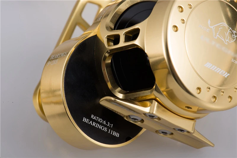 MADOX Fishing Reel 11BB Saltwater Drum Wheel Slow Jigging Reel Max Drag 40KG Drag Sound