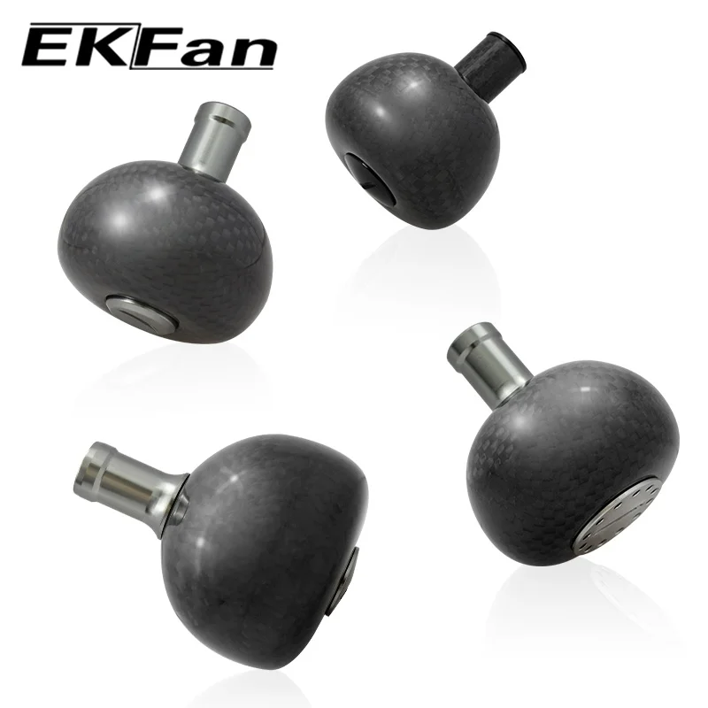EKFan High Quality 38MM/45MM/48MM Carbon Fiber Fishing Reel Handle Knobs For SHI Bait Casting Spinning Reels Fishing Tackle