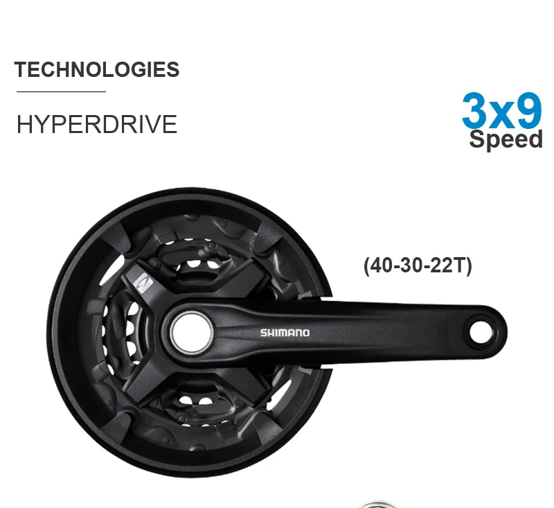 SHIMANO ACERA M3000 3x9 Speed Groupset with FC-MT210-3 CRANKSET and BB-MT500 BB-MT501 Bottom Bracket Original Part