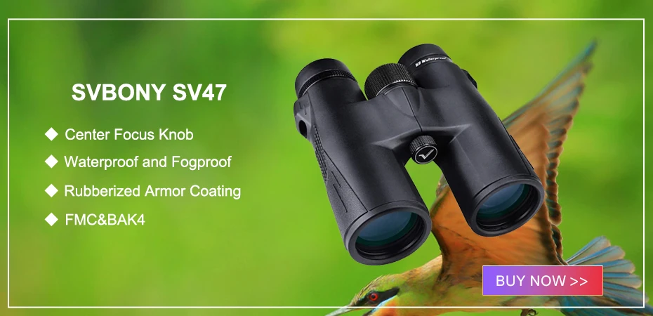 Svbony SV47 Binoculars 8x42/10x42 HD Waterproof BirdWatching Moncular Telescope for Adults FMC Bak4 Prism for Hunting Camping