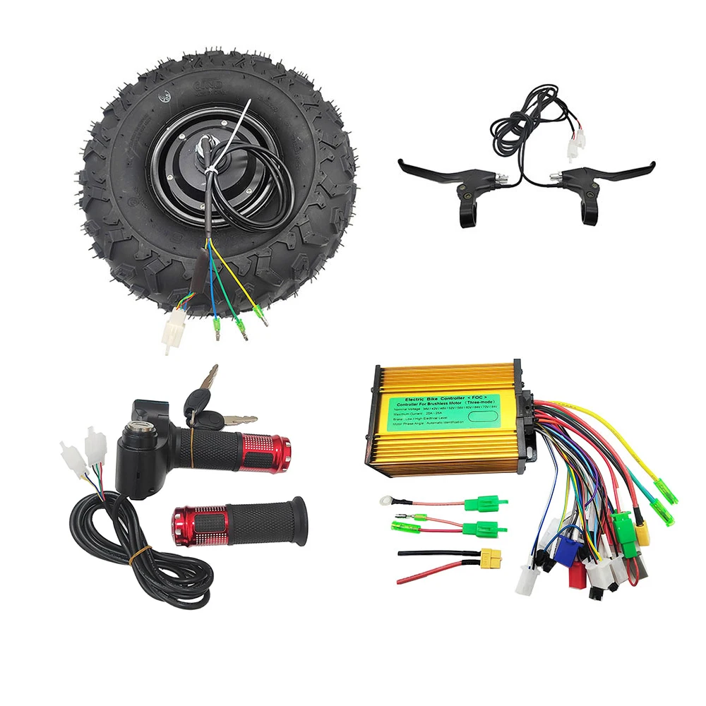 Electric Wheelbarrow Hub Motor Kit 24V 36V 48V 350W 500W All Terrain Off Road Rough Tyre Wheel 14.5"