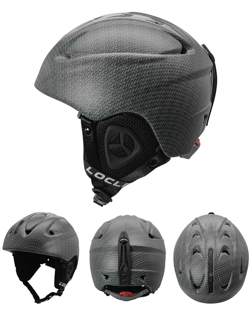 LOCLE Ski Helmet Men Women CE Safety In-mold Skiing Snowboard Skateboard Snowmobile Helmet Size S/M/L/XL