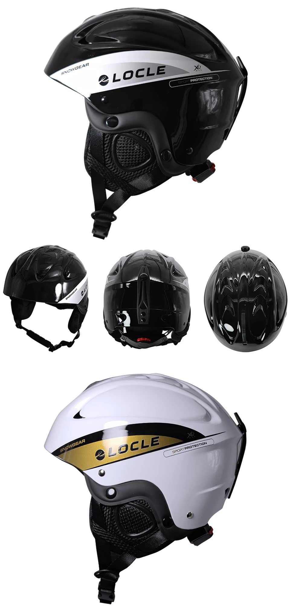 LOCLE Ski Helmet Men Women CE Safety In-mold Skiing Snowboard Skateboard Snowmobile Helmet Size S/M/L/XL
