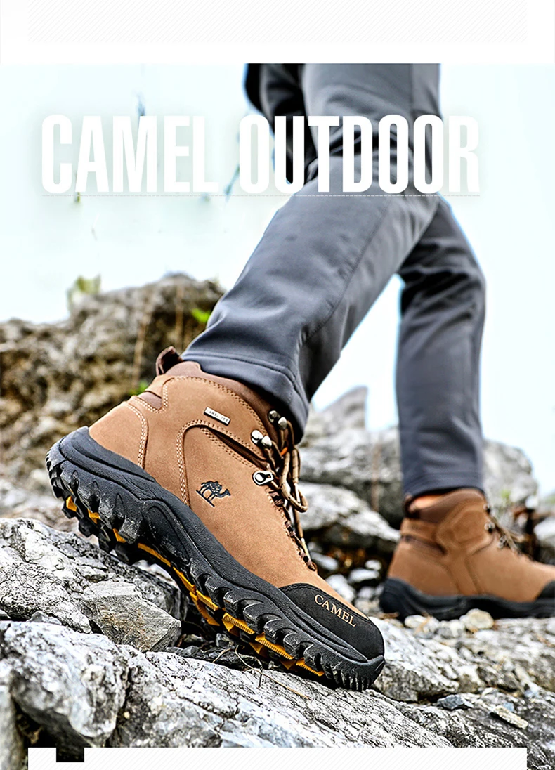 GOLDEN CAMEL Waterproof Hiking Shoes High TopTactical Military Hiking Boots Anti-Slip Man Sneakers Trekking Shoes For Men 2023