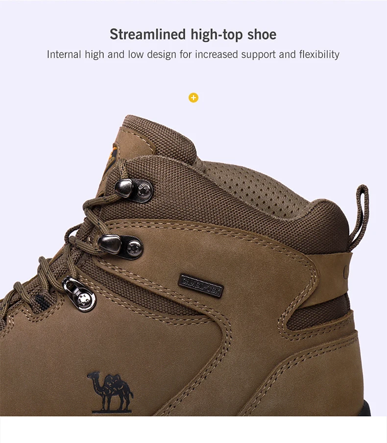 GOLDEN CAMEL Waterproof Hiking Shoes High TopTactical Military Hiking Boots Anti-Slip Man Sneakers Trekking Shoes For Men 2023