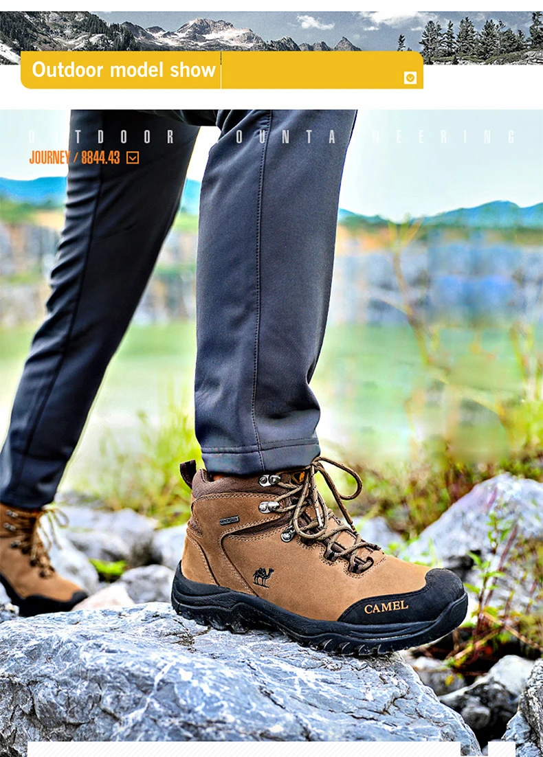 GOLDEN CAMEL Waterproof Hiking Shoes High TopTactical Military Hiking Boots Anti-Slip Man Sneakers Trekking Shoes For Men 2023