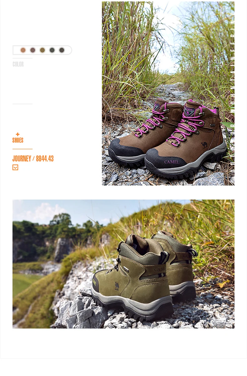 GOLDEN CAMEL Waterproof Hiking Shoes High TopTactical Military Hiking Boots Anti-Slip Man Sneakers Trekking Shoes For Men 2023