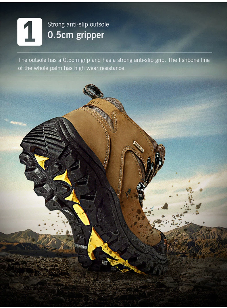 GOLDEN CAMEL Waterproof Hiking Shoes High TopTactical Military Hiking Boots Anti-Slip Man Sneakers Trekking Shoes For Men 2023