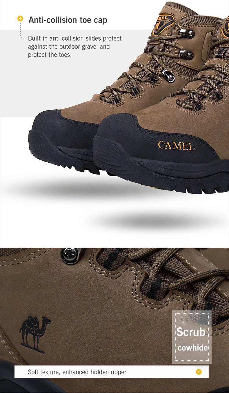 GOLDEN CAMEL Waterproof Hiking Shoes High TopTactical Military Hiking Boots Anti-Slip Man Sneakers Trekking Shoes For Men 2023