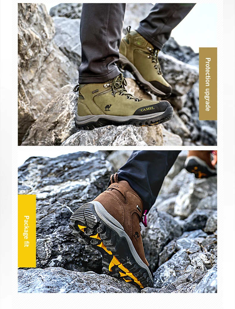 GOLDEN CAMEL Waterproof Hiking Shoes High TopTactical Military Hiking Boots Anti-Slip Man Sneakers Trekking Shoes For Men 2023