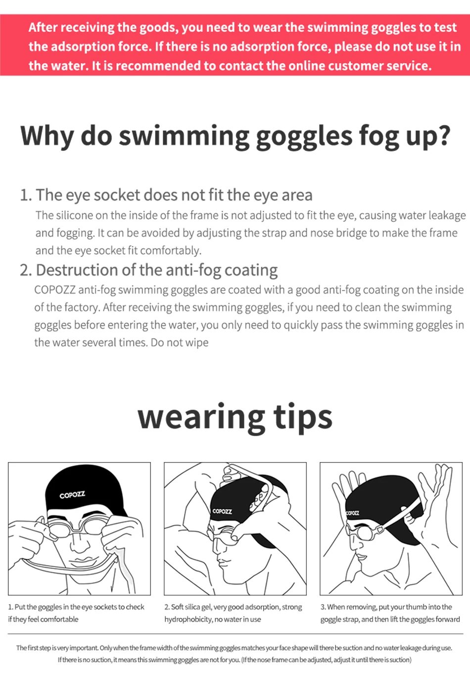 Copozz Swimming Goggles Waterproof VISTEX Anti Fog Mirrored Adjustable Silicone Swim Glasses Professional Swim Equipment Eyewear