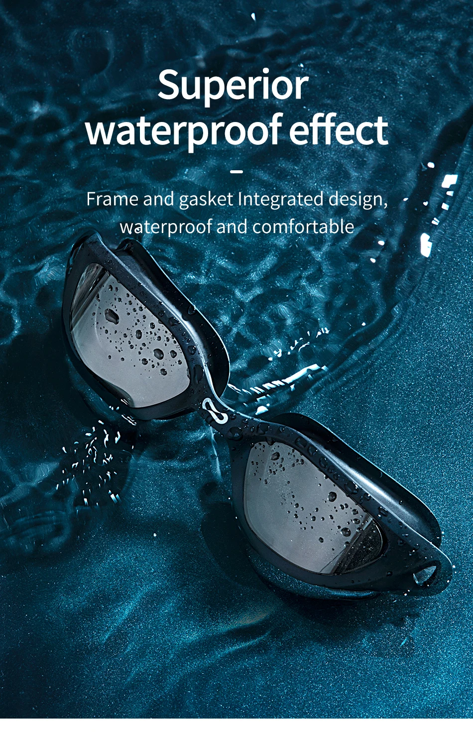 Copozz Swimming Goggles Waterproof VISTEX Anti Fog Mirrored Adjustable Silicone Swim Glasses Professional Swim Equipment Eyewear