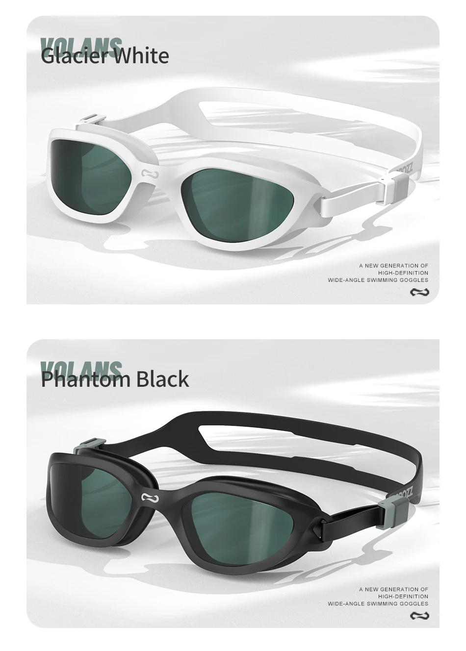 Copozz Swimming Goggles Waterproof VISTEX Anti Fog Mirrored Adjustable Silicone Swim Glasses Professional Swim Equipment Eyewear