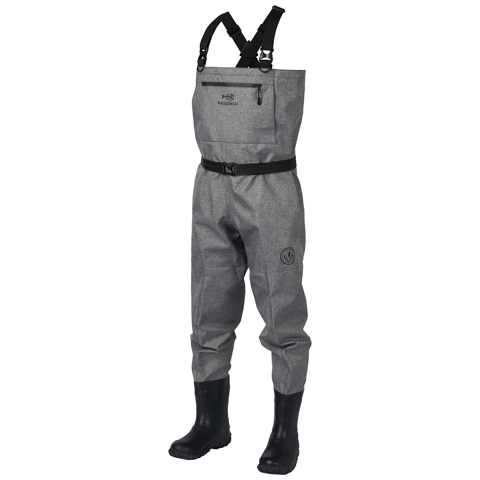 BASSDASH Men Women Boot Foot Waders Breathable Lightweight Fishing Hunting Mossy Wood Reeds Printing Long Trousers With Boot