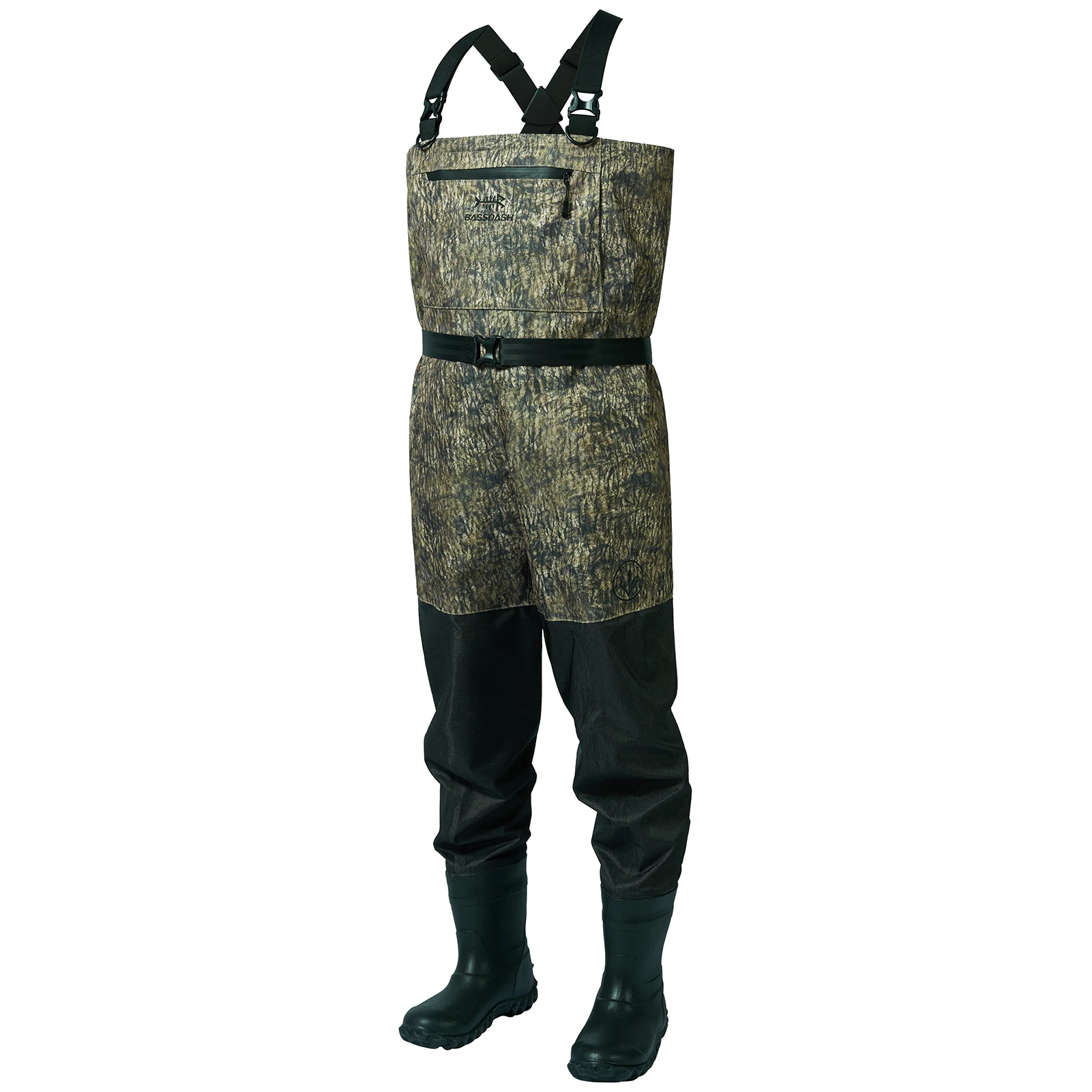 BASSDASH Men Women Boot Foot Waders Breathable Lightweight Fishing Hunting Mossy Wood Reeds Printing Long Trousers With Boot