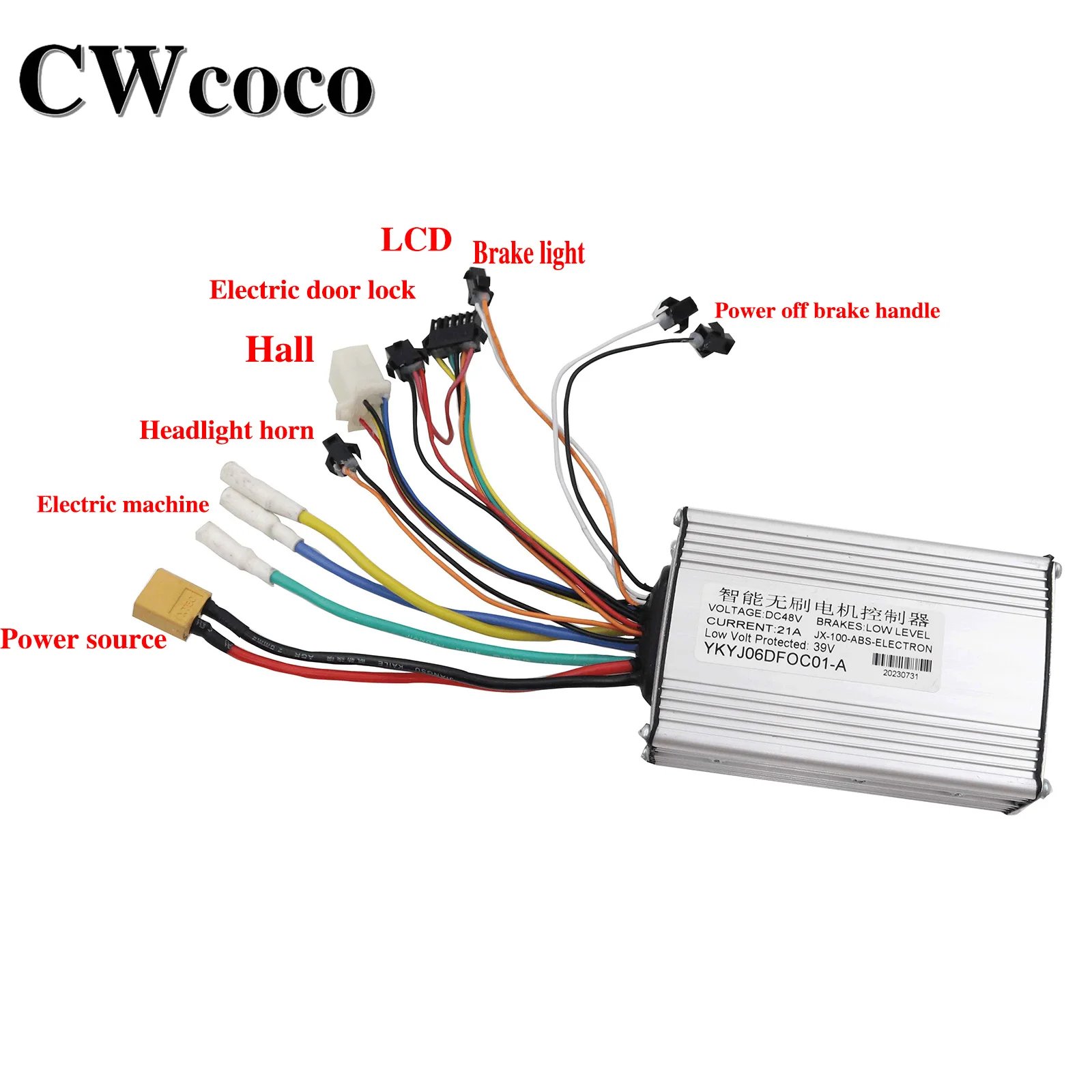 48V 21A Brushless Motor Hall Controller TF-100 6-pin LCD Instrument Accelerator For Electric Scooter KUOGOO M4 Pro