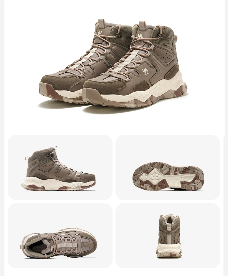 GOLDEN CAMEL Outdoor Hiking Shoes Waterproof High-top Boots Non-slip Wear-resistant Professional Trekking Shoes for Men 2023 New