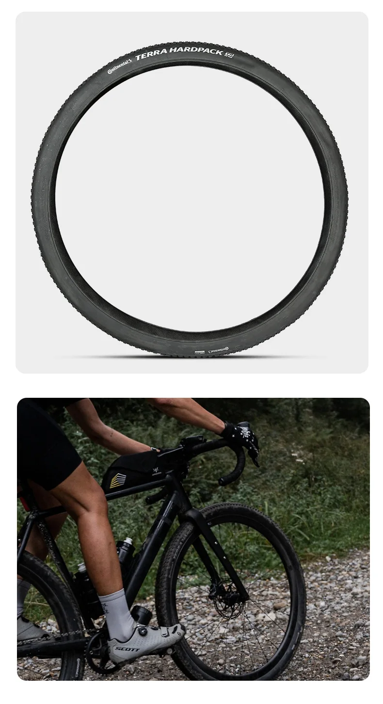 Continental Terra Hardpack Anti Puncture Folding Tire 29/27.5x2.0 MTB Tubeless Ready Road Cross-Country Bike Tyre No Box