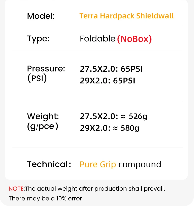 Continental Terra Hardpack Anti Puncture Folding Tire 29/27.5x2.0 MTB Tubeless Ready Road Cross-Country Bike Tyre No Box