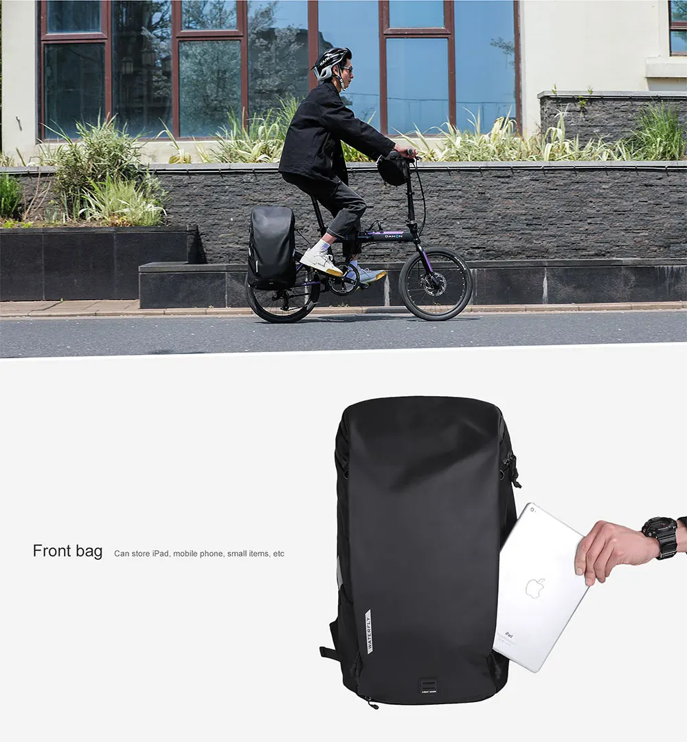 Rhinowalk 22L Waterproof Bike Pannier Bag Portable Cycling Backpack Bicycle Rear Rack MTB Trunk Bag Pack Luggage Carry