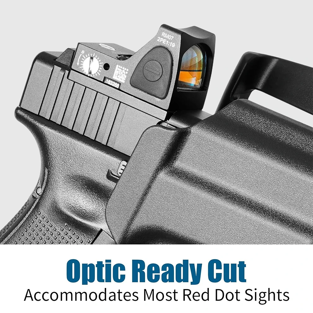 For G17/G19 (Gen1-5),G23/G31/G32/G22(Gen3-4),G19X/G45/G44 Holster,Polymer Thumb Release OWB Paddle Bag Tactical Tools Right hand
