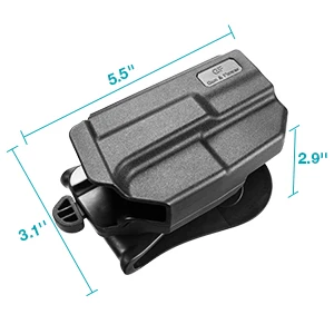 For G17/G19 (Gen1-5),G23/G31/G32/G22(Gen3-4),G19X/G45/G44 Holster,Polymer Thumb Release OWB Paddle Bag Tactical Tools Right hand