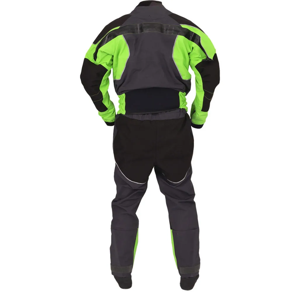 LKVER Kayak Dry Suit For Men Latex Gaskets on Neck and Wrist Dual-adjustable Overskirt, Hook-and-loop Neoprene Locks Down
